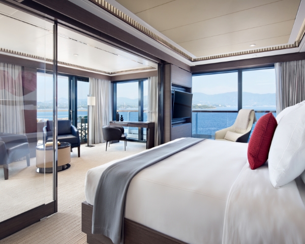 Ritz-Carlton Yacht Collection grand suite with ocean terrace — Sirena Collective