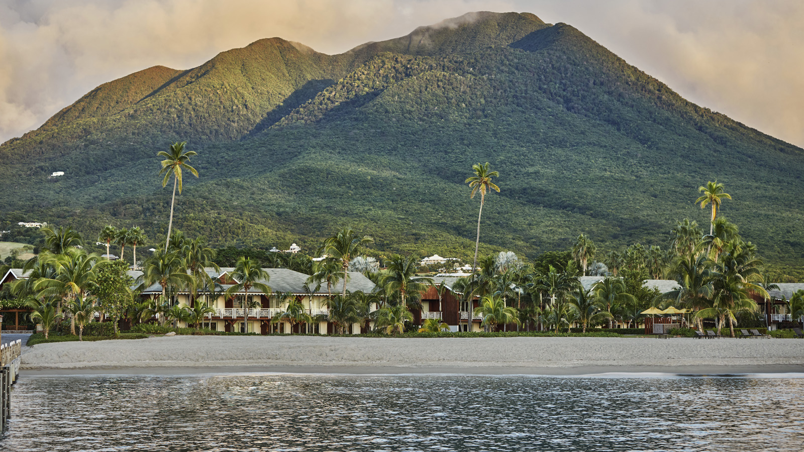 Four Seasons Yacht anchored off Nevis, Caribbean island luxury cruise port