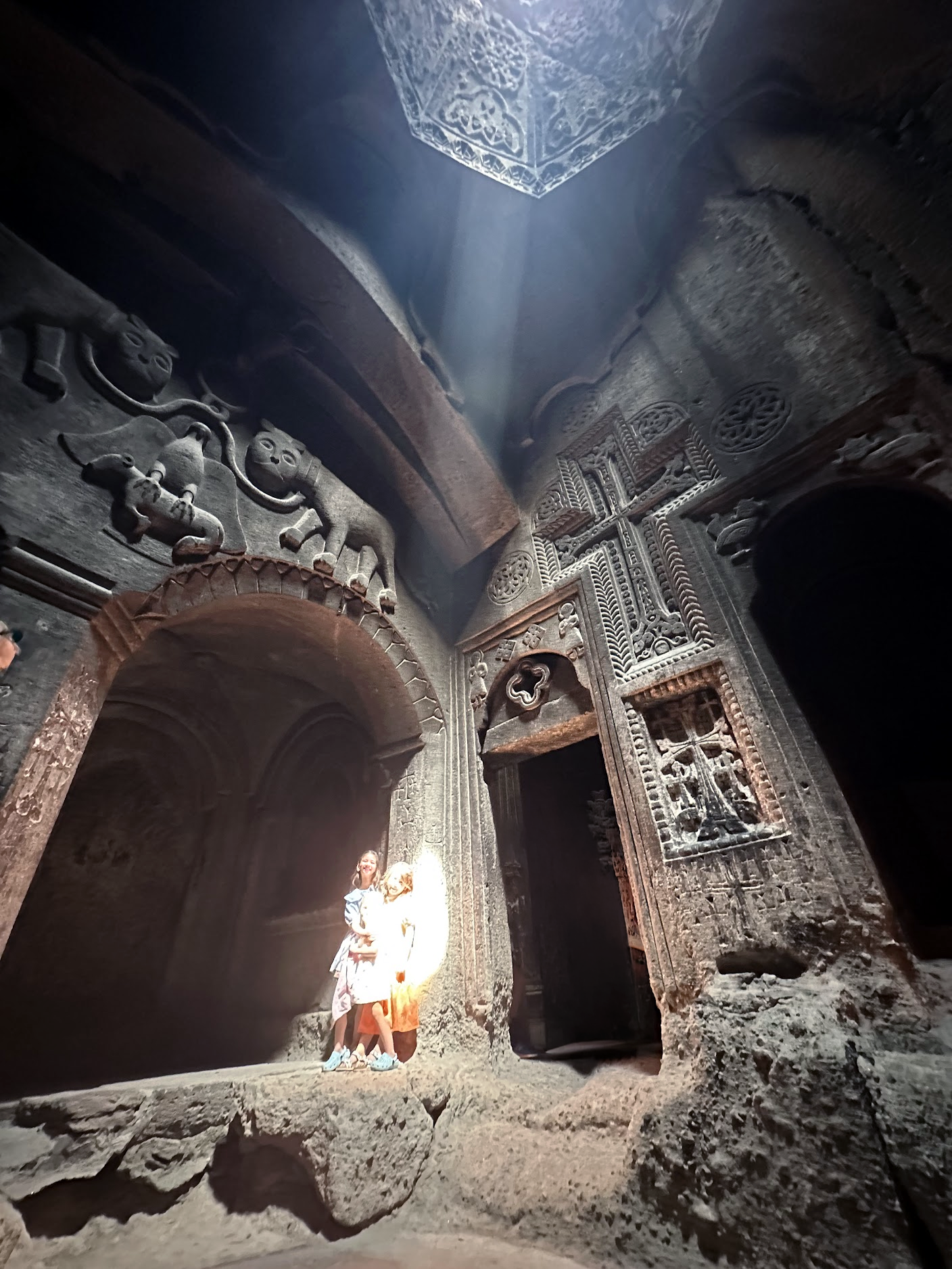 Geghard Monastery Armenia cliff face UNESCO World Heritage ancient Christian