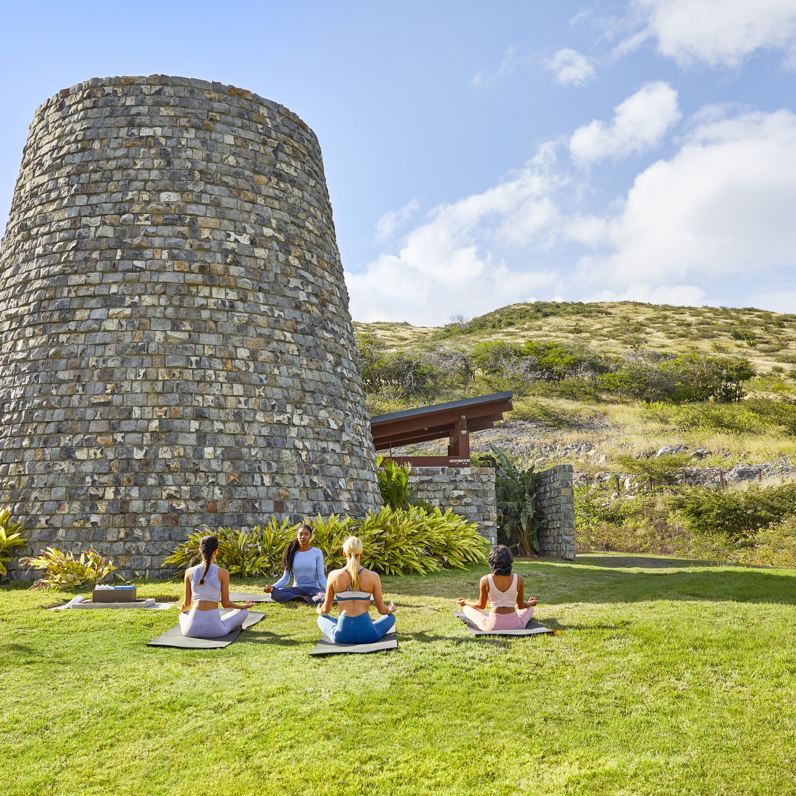 Park Hyatt St Kitts — outdoor yoga and wellness experience overlooking the Caribbean Sea