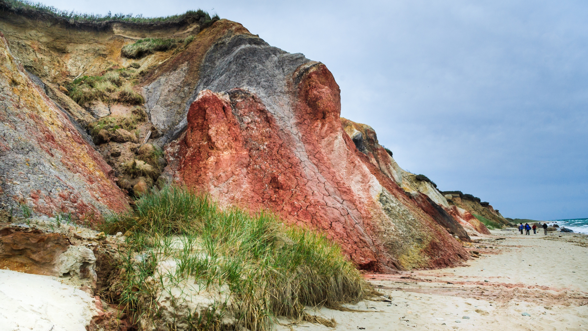 Aquinnah Cliffs Martha's Vineyard dramatic red and grey clay coastal formation — Sirena Collective